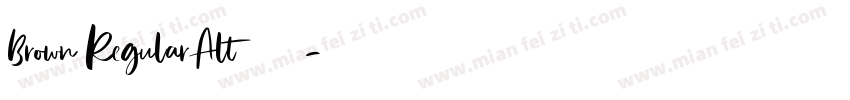 Brown RegularAlt 语言英文字体转换